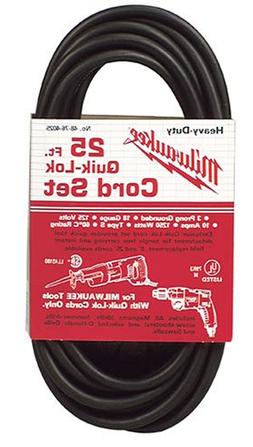Milwaukee 48-76-4025 Quik-Lok 25-Foot 3 Wire Grounded Cord