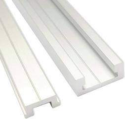 POWERTEC Aluminum Miter T-Track with Miter T-Bar 48 Inch 